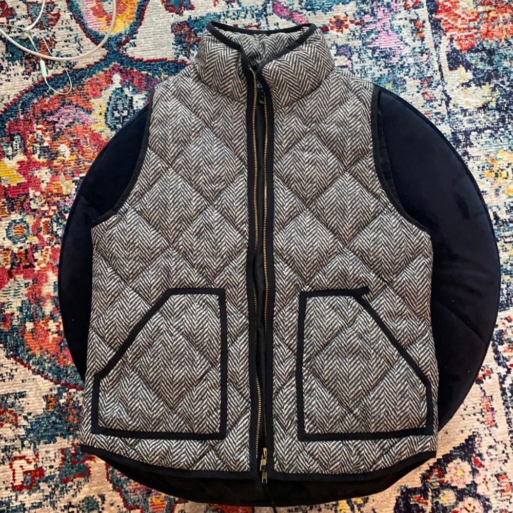 J. Crew herringbone vest, size small